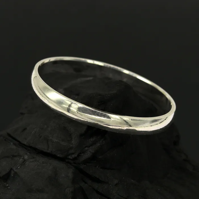 Bracelets TRIBAL ORNAMENTS 6mm 925 Sterling silver handmade solid kada baby bracelet bangle for unisex amazing sikha punjabi kada solid silver kids jewelry nsk469
