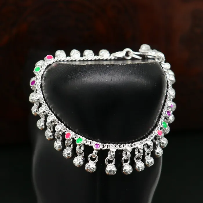 Bracelets TRIBAL ORNAMENTS 7 inches long custom amazing waved jingling bells baby anklets special gift for your princes babyteenager anklets foot bracelet ank371