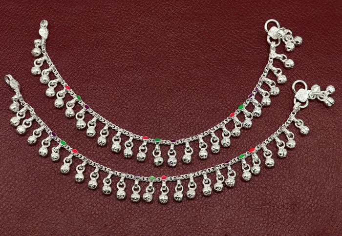 Bracelets TRIBAL ORNAMENTS 7 inches long custom amazing waved jingling bells baby anklets special gift for your princes babyteenager anklets foot bracelet ank371