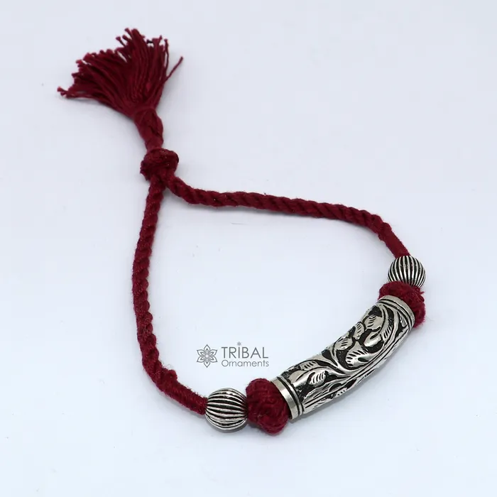 Bracelets TRIBAL ORNAMENTS 925 sterling silver modern Fancy stylish charm bracelet adjustable brides gifting fashion wedding ethnic bracelet tribal jewelry sbr681
