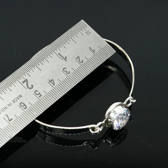 Bracelets TRIBAL ORNAMENTS Elegant 925 sterling silver cubic zircon stone bangle bracelet kada Gorgeous bangle kada best gifting girls cuff bangle jewelry ba133