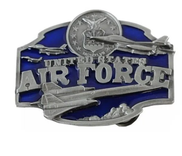 BU90 Blue United Sates Air Force Belt Buckle POLLY Rings
