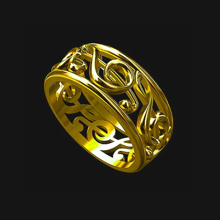 bulldog Official Store Rings Celtic Treble Clef Fashion Ring