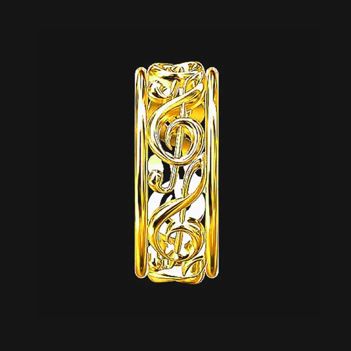bulldog Official Store Rings Celtic Treble Clef Fashion Ring