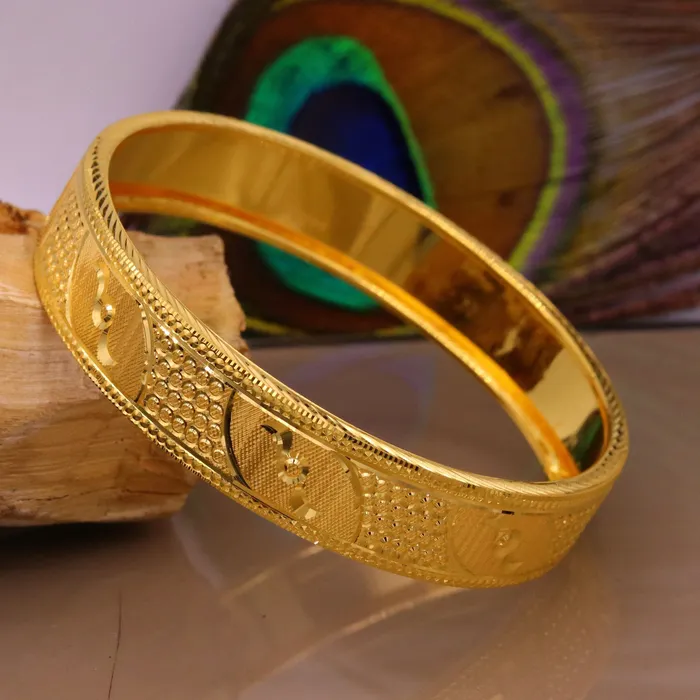 Certified 22kt yellow gold handmade solid bangle bracelet kada jewelry fabulous diamond cut designer jewelry for womens ba46 TRIBAL ORNAMENTS Bracelets Certified 22kt yellow gold handmade solid bangle bracelet kada jewelry fabulous diamond cut designer jewelry for womens ba46 TRIBAL ORNAMENTS Bracelets