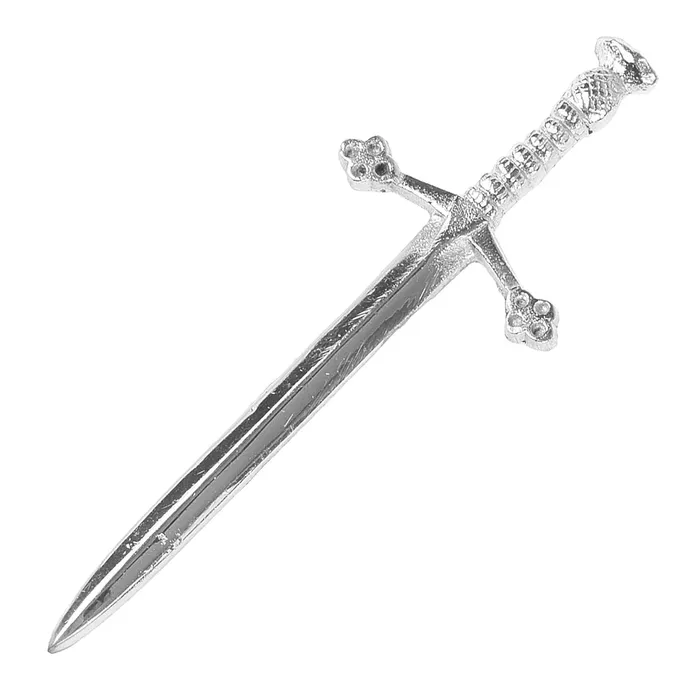 Chrome Claymore Sword Kilt Pin Gold Brothers Earrings
