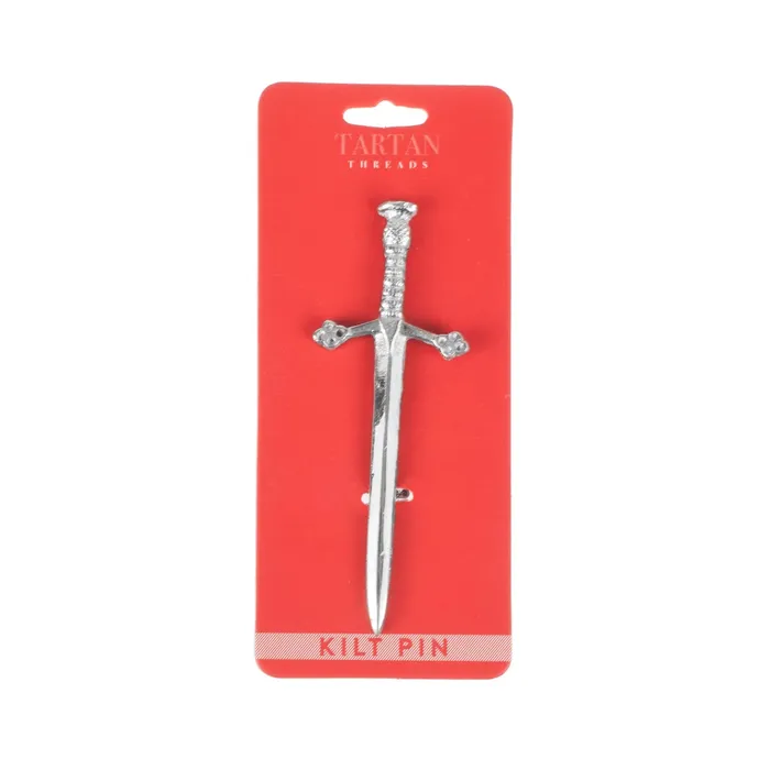 Chrome Claymore Sword Kilt Pin Gold Brothers Earrings