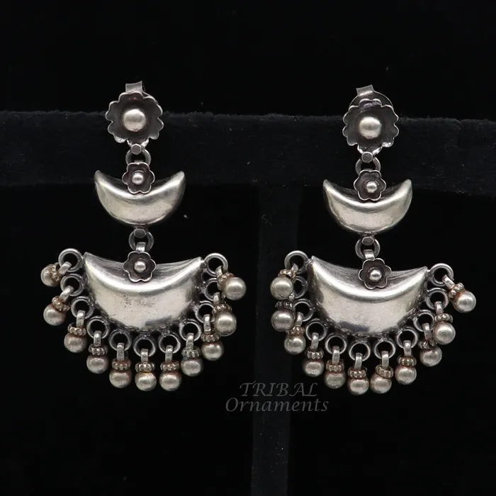 Cultural silver earrings fashionable and versatile floral silver 3 steps drop dangles ethnic pattern made by 925 sterling silver s1114 TRIBAL ORNAMENTS Earrings Cultural silver earrings fashionable and versatile floral silver 3 steps drop dangles ethnic pattern made by 925 sterling silver s1114 TRIBAL ORNAMENTS Earrings