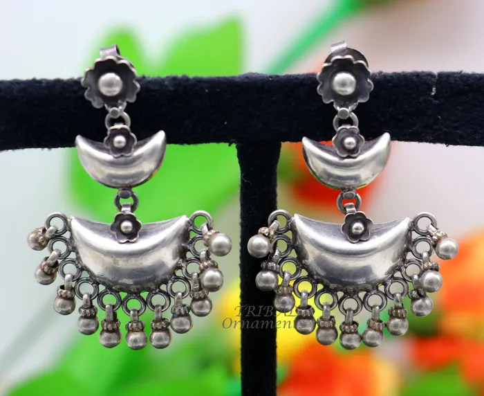 Cultural silver earrings fashionable and versatile floral silver 3 steps drop dangles ethnic pattern made by 925 sterling silver s1114 TRIBAL ORNAMENTS Earrings Cultural silver earrings fashionable and versatile floral silver 3 steps drop dangles ethnic pattern made by 925 sterling silver s1114 TRIBAL ORNAMENTS Earrings