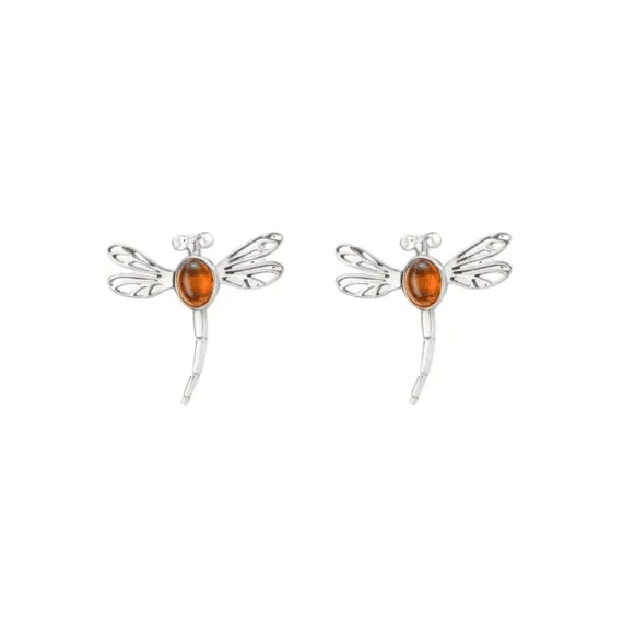 Dragonfly in Amber Stud Earrings Hamilton Young Earrings
