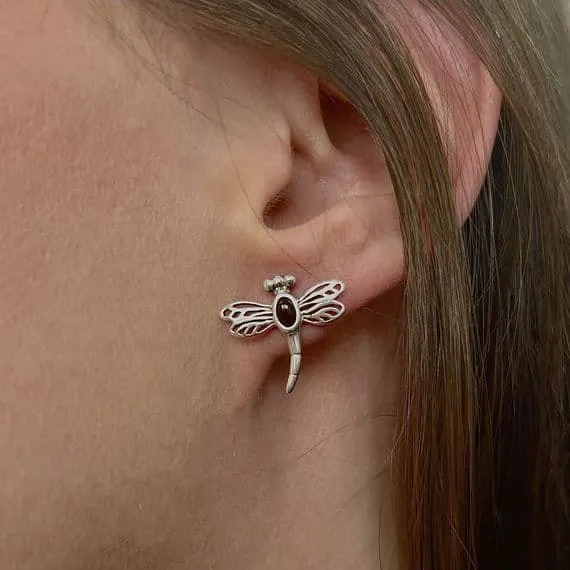 Dragonfly in Amber Stud Earrings Hamilton Young Earrings