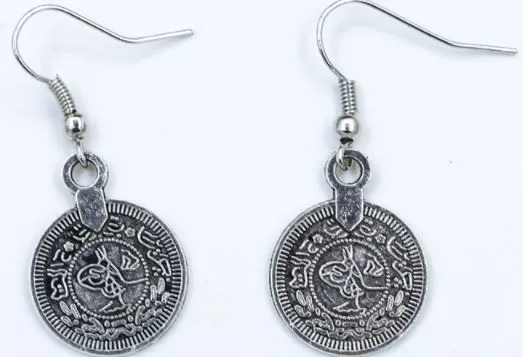 Earrings 01 E1483 Silver Coin Earrings