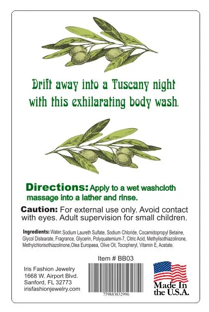 Earrings 05 BB03 Olive Oil Body Wash Earrings 05 BB03 Olive Oil Body Wash