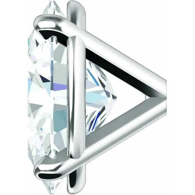 Earrings Charles Colvard Oval Center 4 Prong Martini Earrings