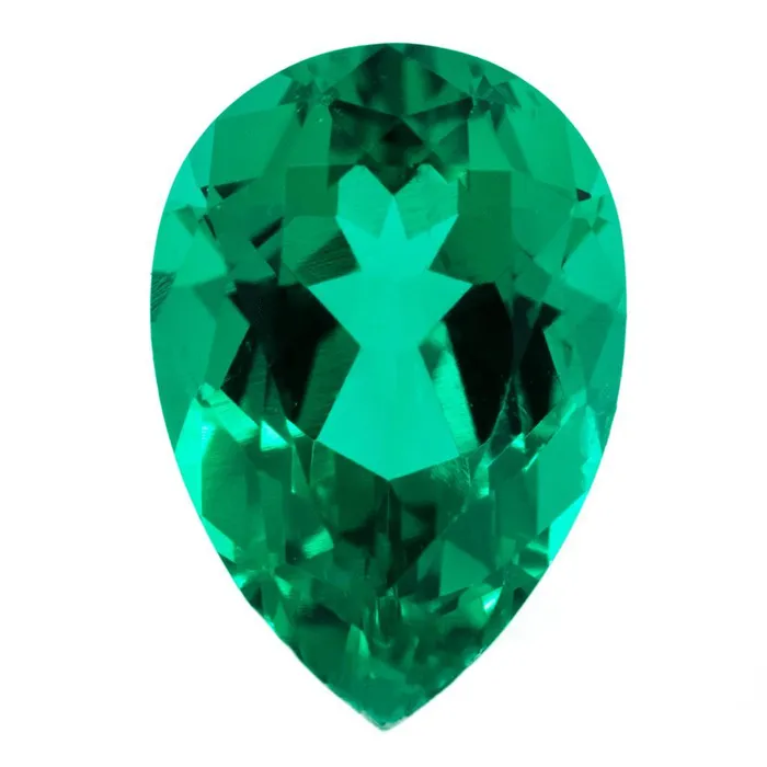 Earrings Chatham Pear Chatham LabGrown Emerald Gems