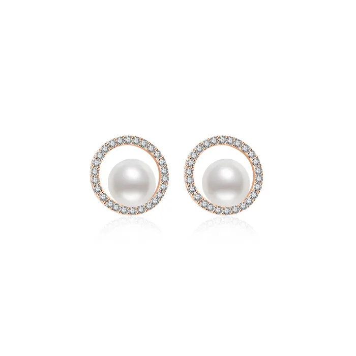 Earrings Elegant Freshwater Pearl Earrings WE00881 Pearly Lustre