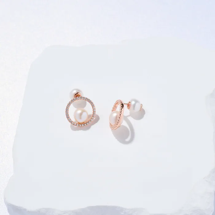 Earrings Elegant Freshwater Pearl Earrings WE00881 Pearly Lustre