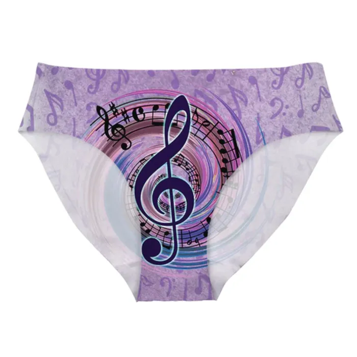 Earrings FORUDESIGNS Printed Apparel Store Music Swirl Womens Panties