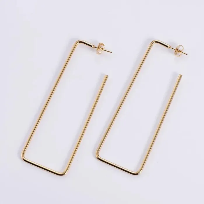 Earrings Jewelvers 18K GoldFilled Extra Large Rectangle Earrings Earrings Jewelvers 18K GoldFilled Extra Large Rectangle Earrings