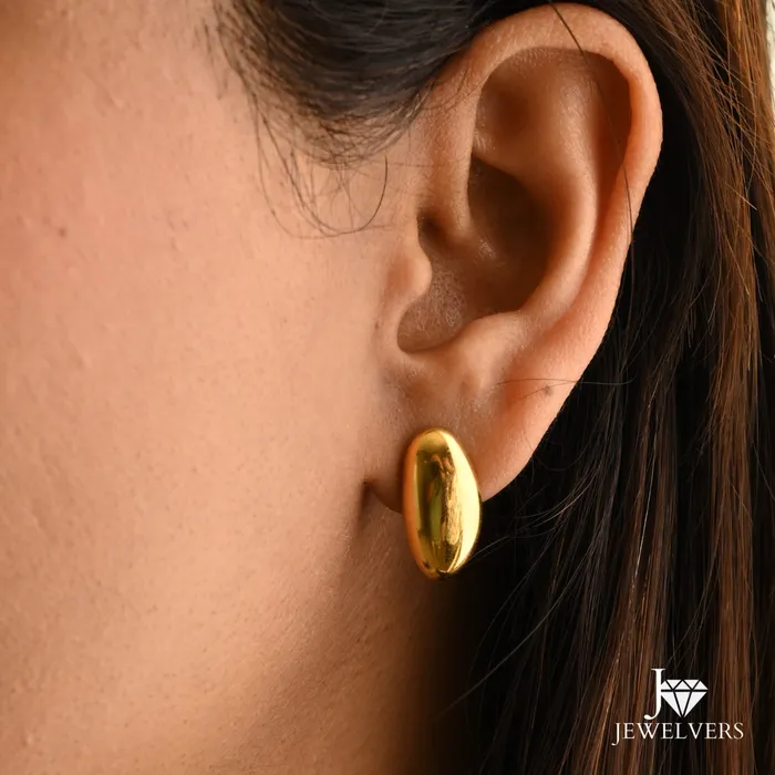 Earrings Jewelvers 18K GoldFilled Oval Stud Earrings for Women