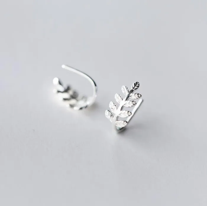 Earrings Jewelvers 925 sterling Silver Leaf Threader Earrings