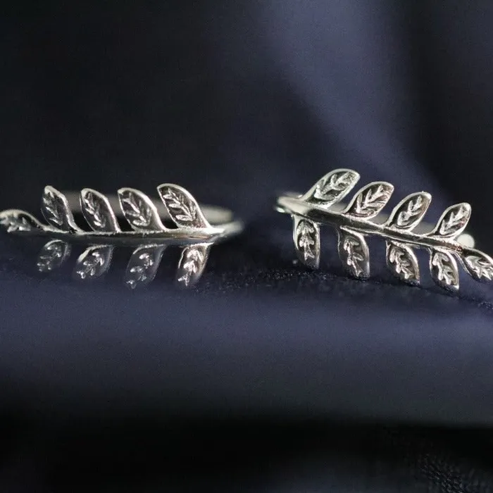 Earrings Jewelvers 925 sterling Silver Leaf Threader Earrings