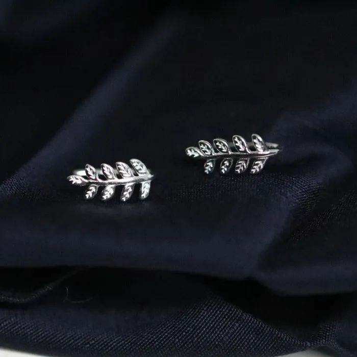 Earrings Jewelvers 925 sterling Silver Leaf Threader Earrings