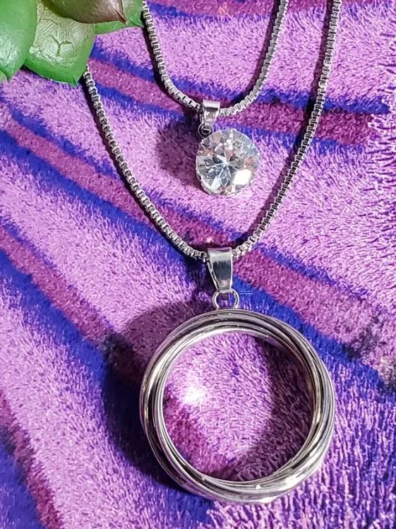 Earrings polly AZ734 Silver Hoop Necklace with FREE Earrings