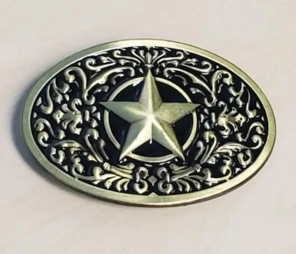 Earrings POLLY BU67 Gold Western Star Belt Buckle