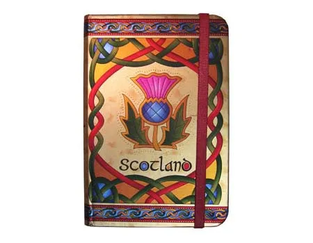 Earrings Scottish Thistle Foil Note Book Royal Tara