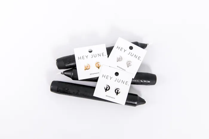 Earrings SMJEL Grace Store Cat in the Moon Studs