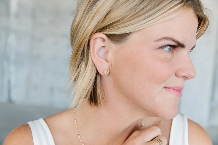 Earrings SMJEL Grace Store Cat in the Moon Studs
