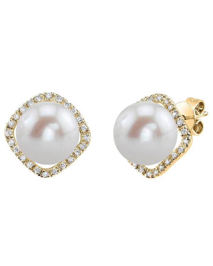 Earrings spt Freshwater Pearl Diamond Ella Earrings