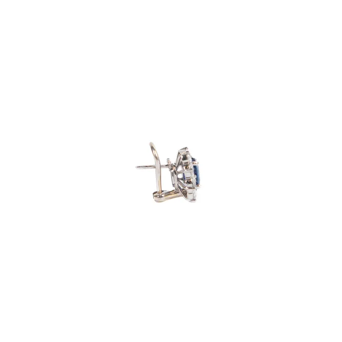 Earrings STORE 5a PREOWNED BLUE SAPPHIRE AND DIAMOND EARRINGS