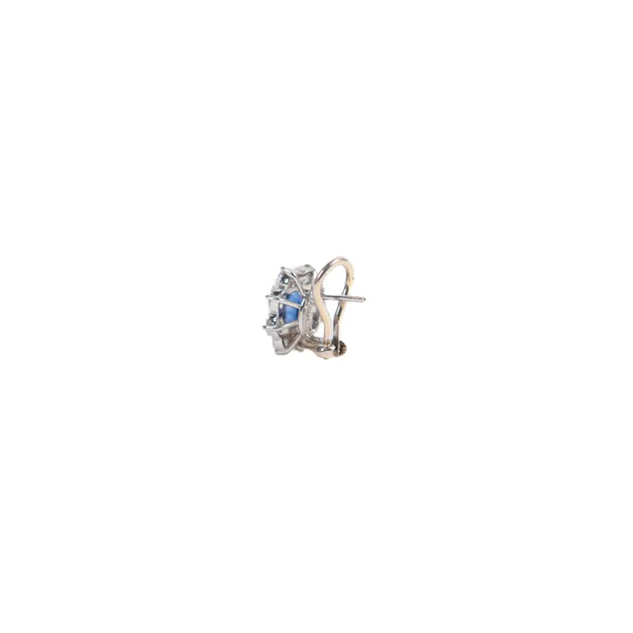 Earrings STORE 5a PREOWNED BLUE SAPPHIRE AND DIAMOND EARRINGS