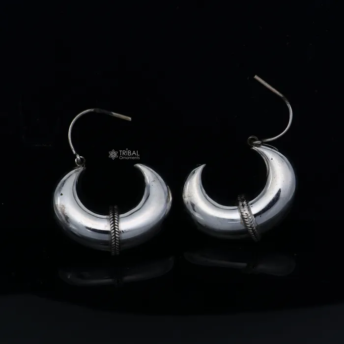 Earrings TRIBAL ORNAMENTS 925 sterling silver fabulous vintage plain design hoops earingelegant hoops cultural earrings s1332 Earrings TRIBAL ORNAMENTS 925 sterling silver fabulous vintage plain design hoops earingelegant hoops cultural earrings s1332