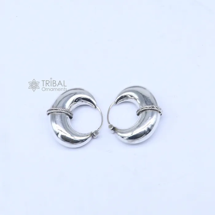 Earrings TRIBAL ORNAMENTS 925 sterling silver fabulous vintage plain design hoops earingelegant hoops cultural earrings s1332 Earrings TRIBAL ORNAMENTS 925 sterling silver fabulous vintage plain design hoops earingelegant hoops cultural earrings s1332