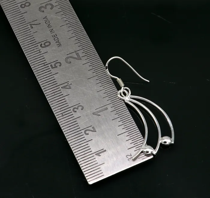 Earrings TRIBAL ORNAMENTS 925 sterling silver handmade unique design dainty elegant plain trendy fancy hoop earring drop dangle geometric earring gift to her ear714 Earrings TRIBAL ORNAMENTS 925 sterling silver handmade unique design dainty elegant plain trendy fancy hoop earring drop dangle geometric earring gift to her ear714