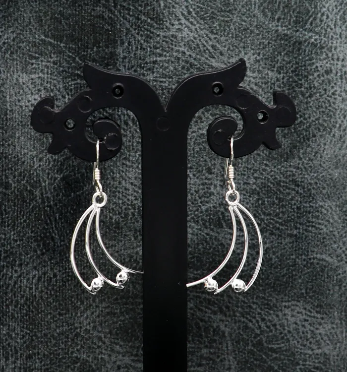 Earrings TRIBAL ORNAMENTS 925 sterling silver handmade unique design dainty elegant plain trendy fancy hoop earring drop dangle geometric earring gift to her ear714 Earrings TRIBAL ORNAMENTS 925 sterling silver handmade unique design dainty elegant plain trendy fancy hoop earring drop dangle geometric earring gift to her ear714