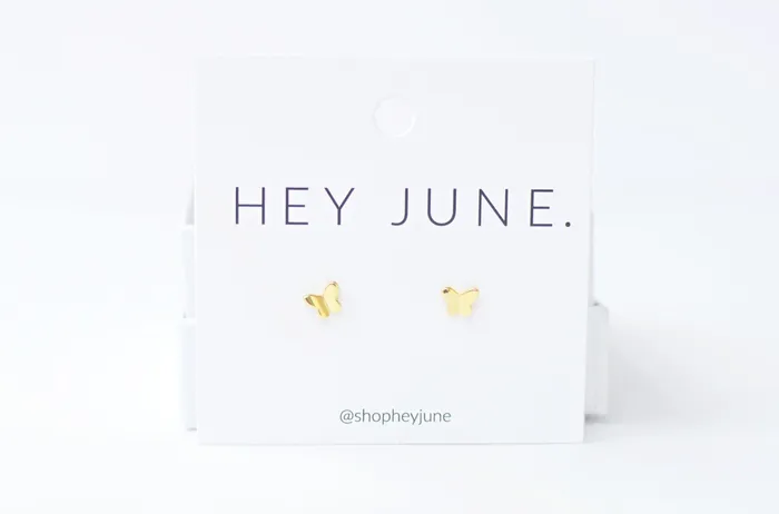 Earrings WANTME Butterfly Screwbacks