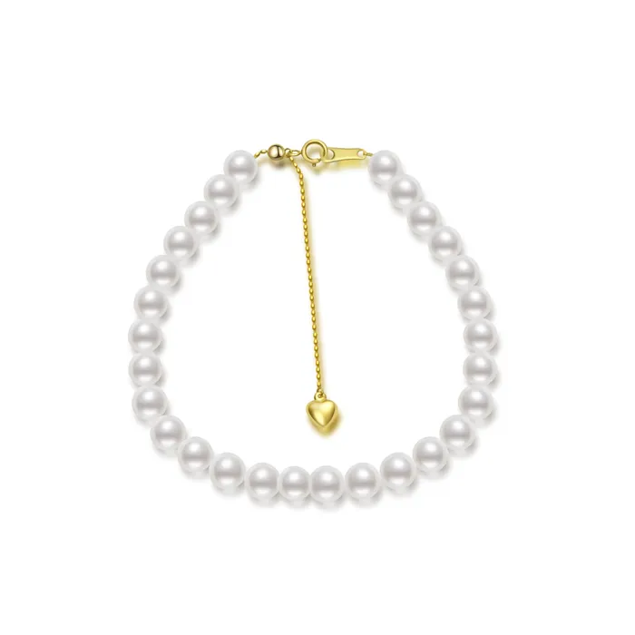 Elegant 18K Solid Gold Freshwater Pearl Bracelet KB00010 Pearly Lustre Bracelets Elegant 18K Solid Gold Freshwater Pearl Bracelet KB00010 Pearly Lustre Bracelets