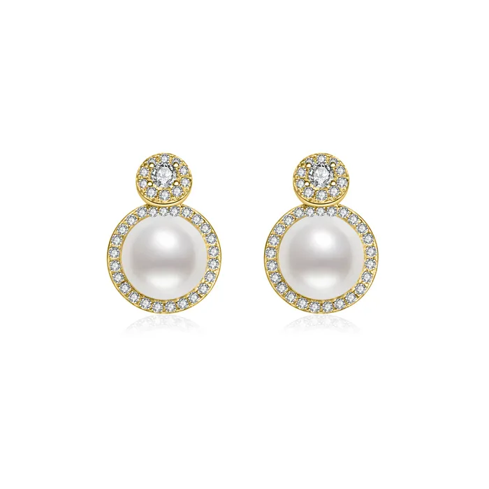 Elegant Freshwater Pearl Earrings WE00679 Pearly Lustre Earrings