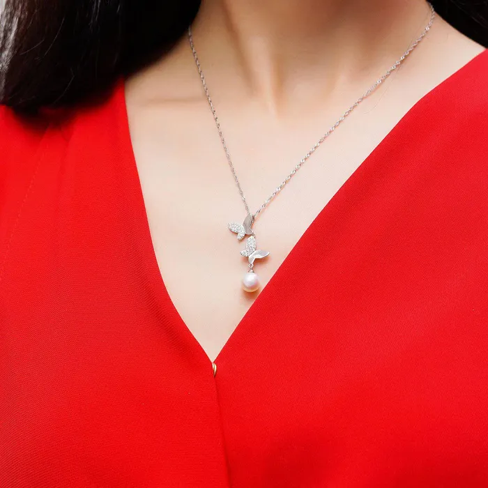 Elegant Freshwater Pearl Necklace WN00083 GARDENS Pearly Lustre Necklaces
