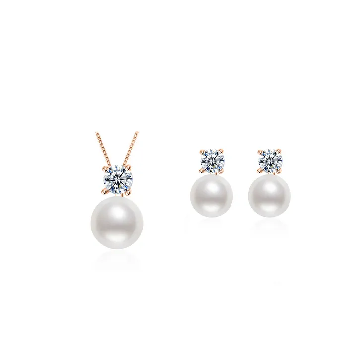Elegant Freshwater Pearl Set WS00082 Pearly Lustre Earrings