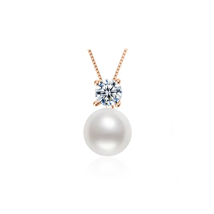 Elegant Freshwater Round Pearl Necklace WN00510 Pearly Lustre Necklaces
