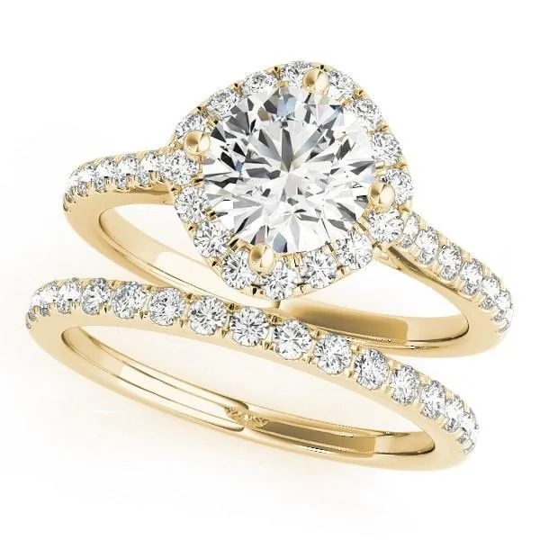 Erica Round Center Stone Diamond Cushion Shaped Halo Engagement Ring Fire Brilliance Rings