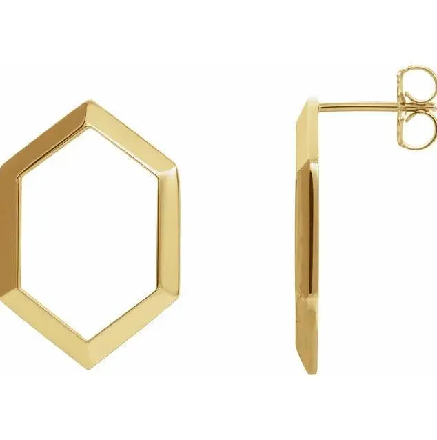 Fire Brilliance Earrings Gold Geometric Drop Earrings