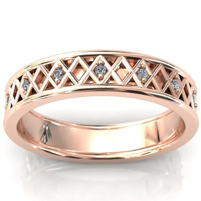 Fire Brilliance Laces Round Cut Gems Couples 34 Eternity Matching TwoBand Set Rings