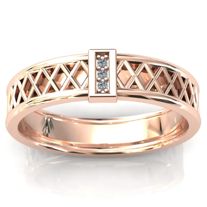 Fire Brilliance Laces Round Cut Gems Couples 34 Eternity Matching TwoBand Set Rings