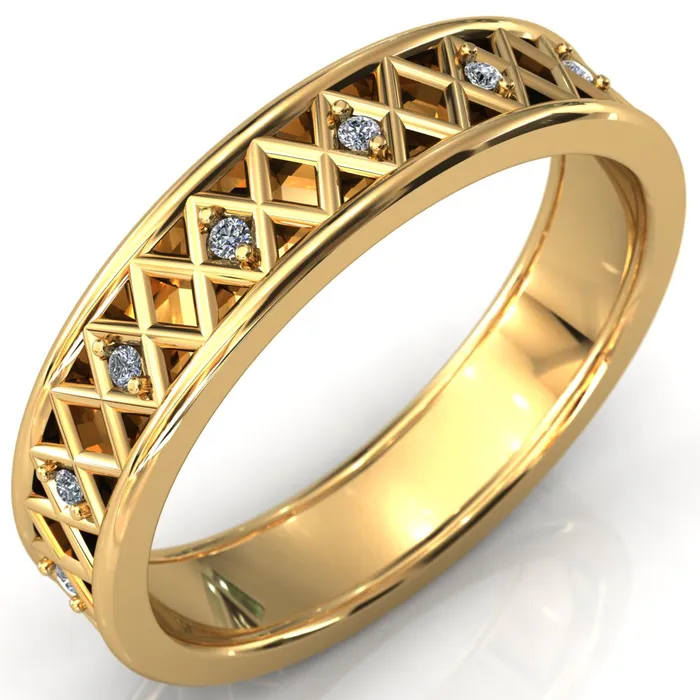 Fire Brilliance Laces Round Cut Gems Couples 34 Eternity Matching TwoBand Set Rings
